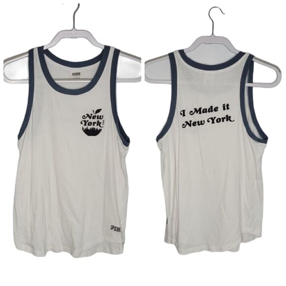 VS PINK I made it New York big apple tank top tee S - Picture 1 of 7